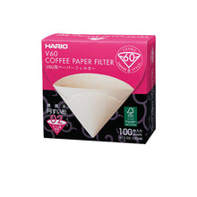 Load image into Gallery viewer, Hario V60 Filter Paper (100pc) Natural

